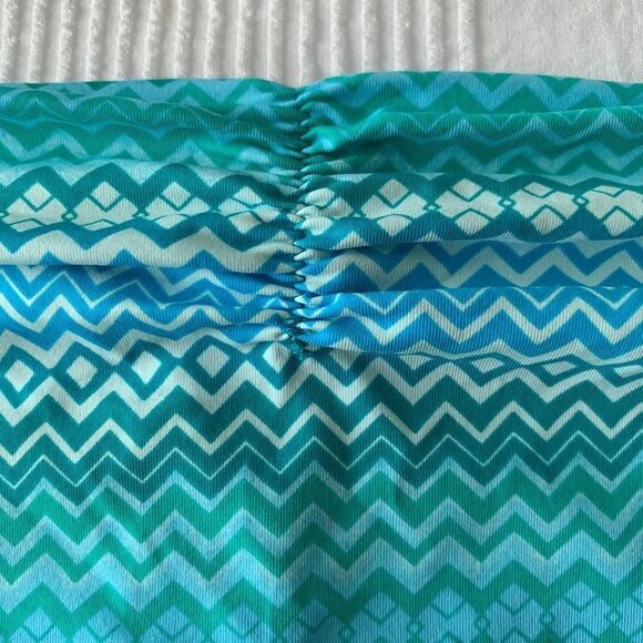 Bleu Rod Beattie Riding the Wave Sea Dive Aqua Print Bikini Swim Bottom Size 12 - Picture 5 of 7